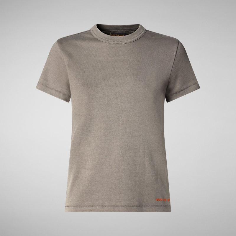 Save The Duck Abola T-Shirt Gris | NOUAL5027