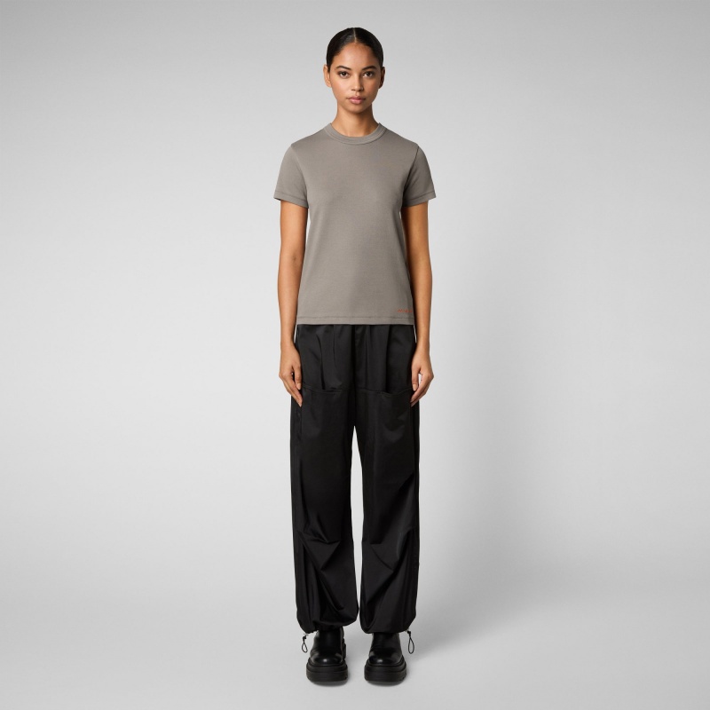 Save The Duck Abola T-Shirt Gris | NOUAL5027