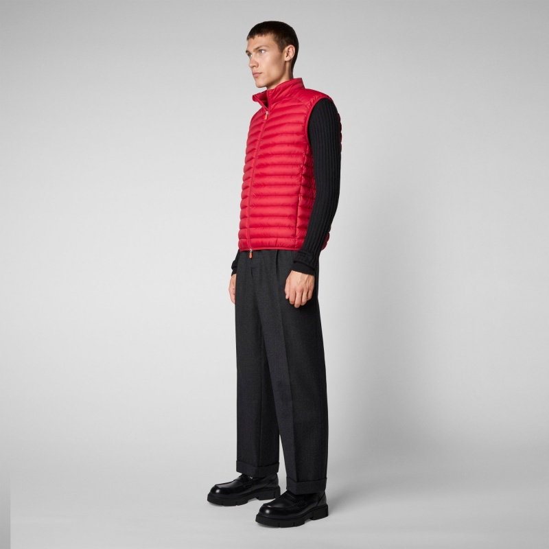 Save The Duck Adam Puffer Vest Rojas | TRNEF6480