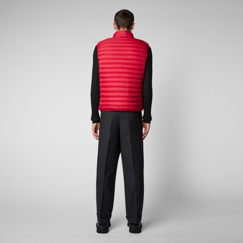 Save The Duck Adam Puffer Vest Rojas | TRNEF6480