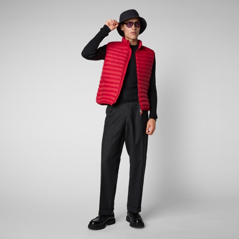 Save The Duck Adam Puffer Vest Rojas | TRNEF6480