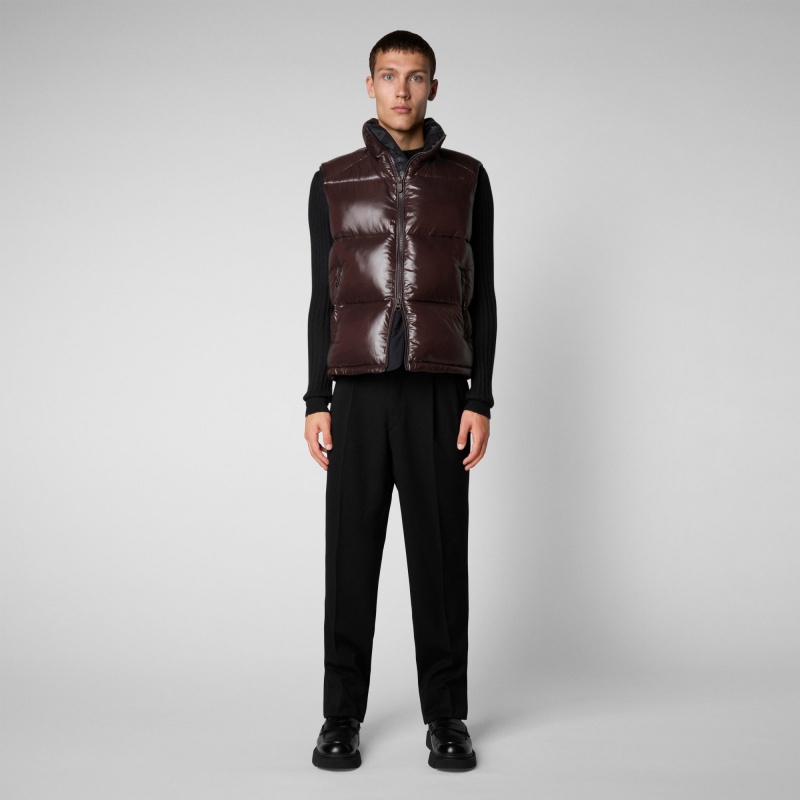 Save The Duck Ailantus Puffer Vest Marrones Negras | BPTZV5431