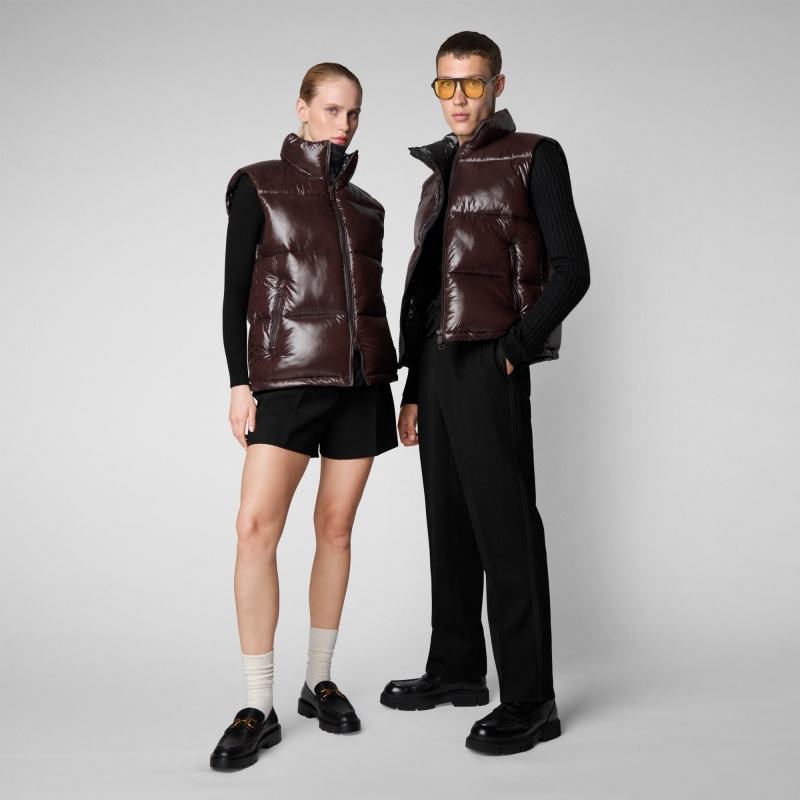 Save The Duck Ailantus Puffer Vest Marrones Negras | BPTZV5431