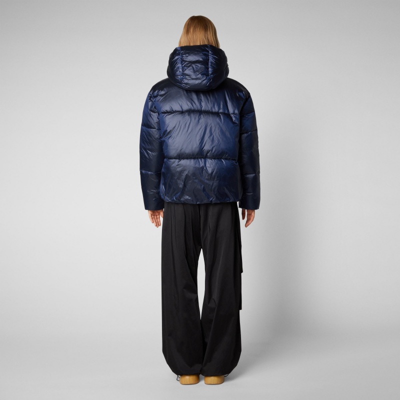 Save The Duck Aimie Puffer Jacket Azules Negras | HACDJ2817