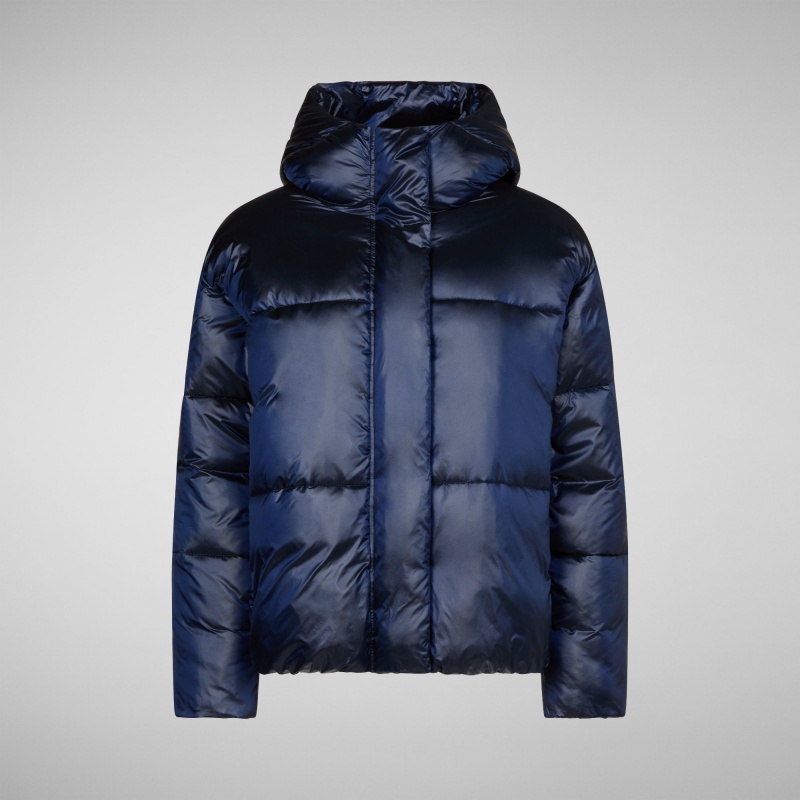 Save The Duck Aimie Puffer Jacket Azules Negras | HACDJ2817