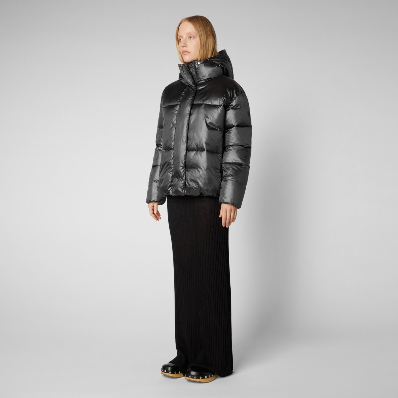 Save The Duck Aimie Puffer Jacket Negras | CBANR9752