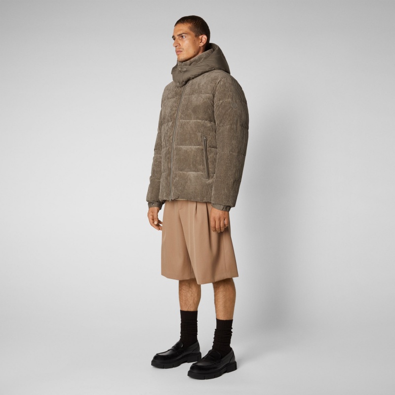Save The Duck Albus Jacket with Detachable Hood Gris | XAEDI6032
