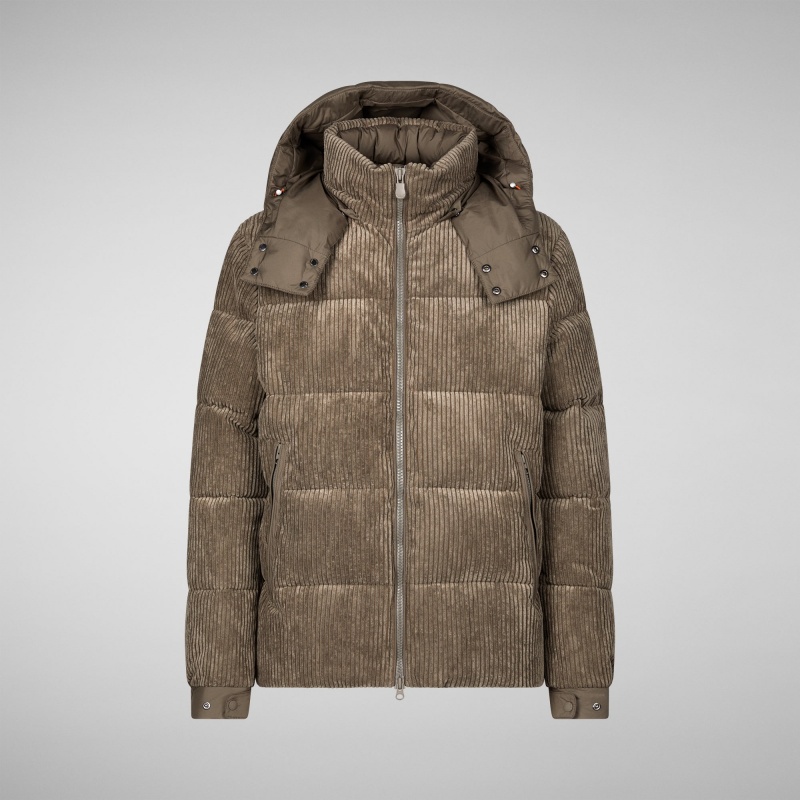 Save The Duck Albus Jacket with Detachable Hood Gris | XAEDI6032