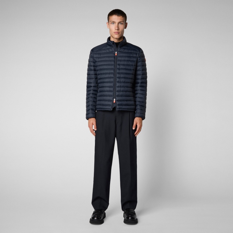 Save The Duck Alexander Puffer Jacket Azules Negras | AMEHB8976