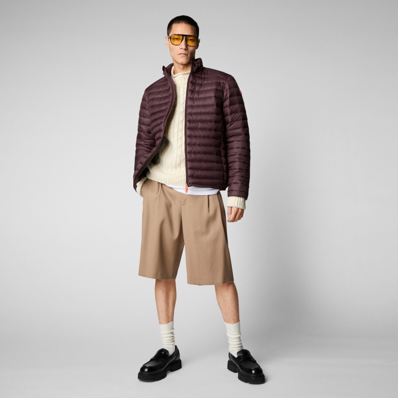 Save The Duck Alexander Puffer Jacket Burdeos Negras | JZYWI7950