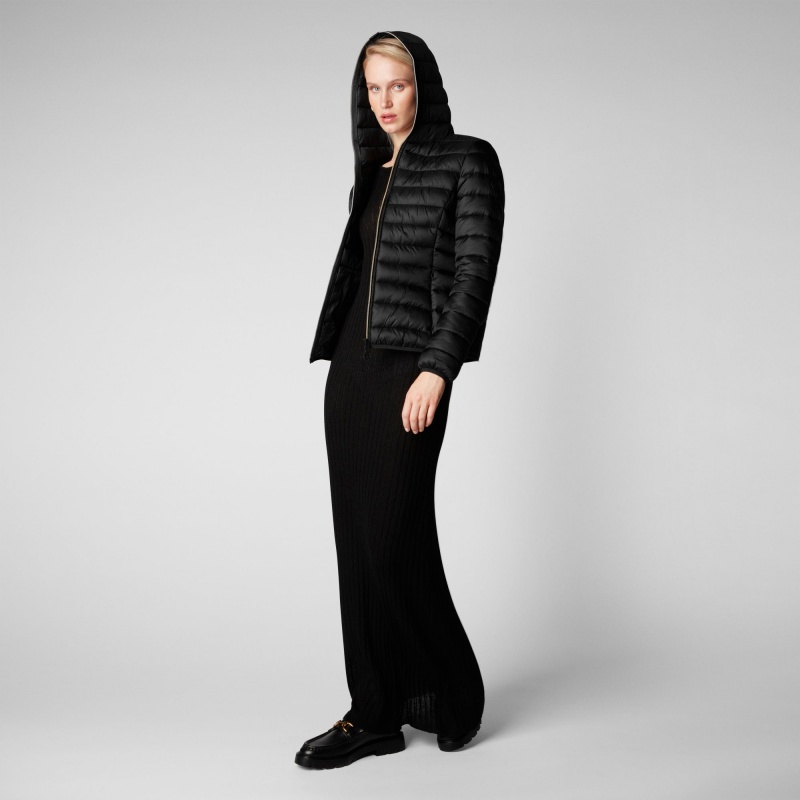 Save The Duck Alexis Encapuchado Puffer Jacket Negras | IAJWB5694