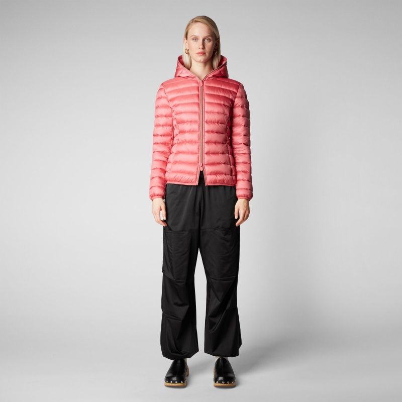 Save The Duck Alexis Encapuchado Puffer Jacket Rosas | LYCON5790