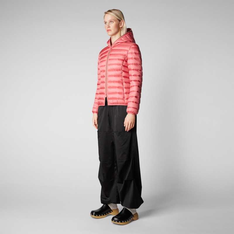 Save The Duck Alexis Encapuchado Puffer Jacket Rosas | LYCON5790