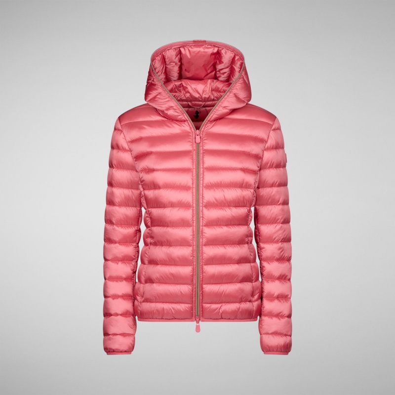 Save The Duck Alexis Encapuchado Puffer Jacket Rosas | LYCON5790