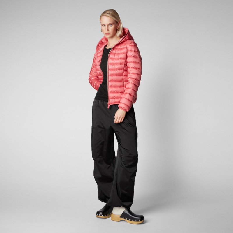 Save The Duck Alexis Encapuchado Puffer Jacket Rosas | LYCON5790