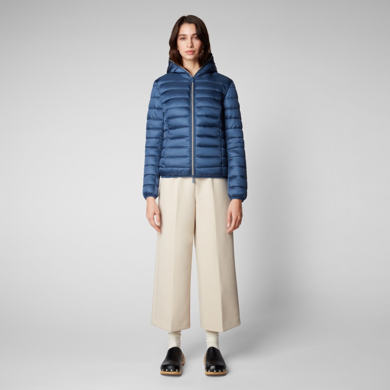 Save The Duck Alexis Encapuchado Puffer Jacket Azul Marino Azules | UNICW3956