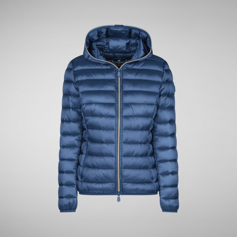 Save The Duck Alexis Encapuchado Puffer Jacket Azul Marino Azules | UNICW3956