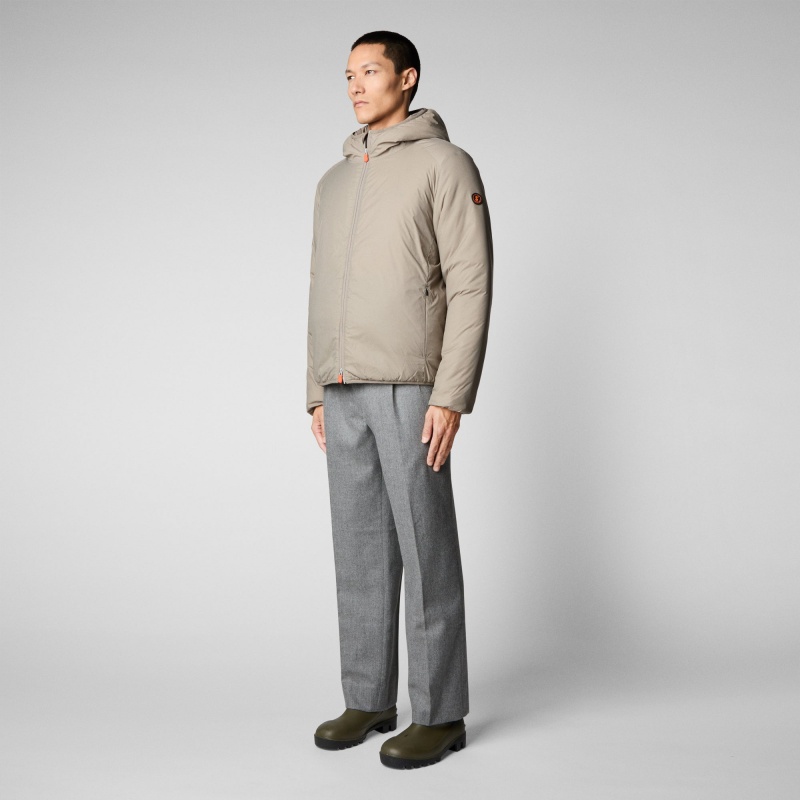 Save The Duck Allium Encapuchado Jacket Gris | WDQGY4820