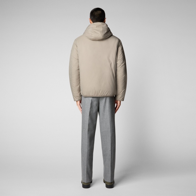 Save The Duck Allium Encapuchado Jacket Gris | WDQGY4820