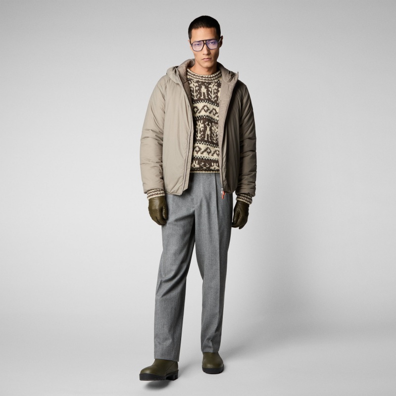 Save The Duck Allium Encapuchado Jacket Gris | WDQGY4820
