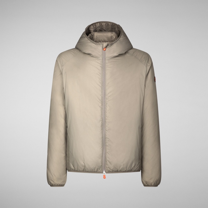 Save The Duck Allium Encapuchado Jacket Gris | WDQGY4820