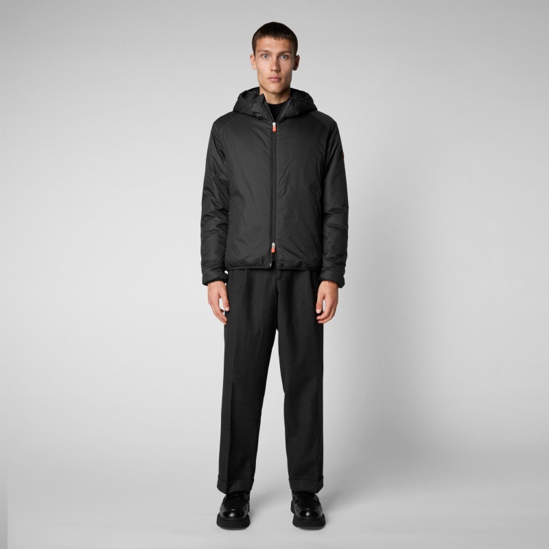 Save The Duck Allium Encapuchado Jacket Negras | GFQUH6810