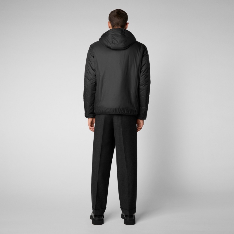 Save The Duck Allium Encapuchado Jacket Negras | GFQUH6810