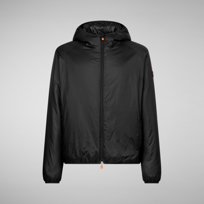 Save The Duck Allium Encapuchado Jacket Negras | GFQUH6810