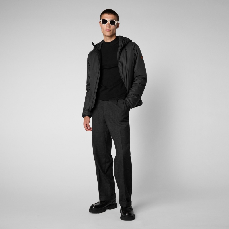 Save The Duck Allium Encapuchado Jacket Negras | GFQUH6810