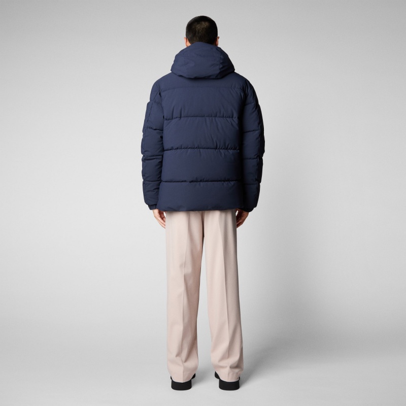 Save The Duck Alter Encapuchado Acolchado Parka Azul Marino Azules | FZMBQ0917