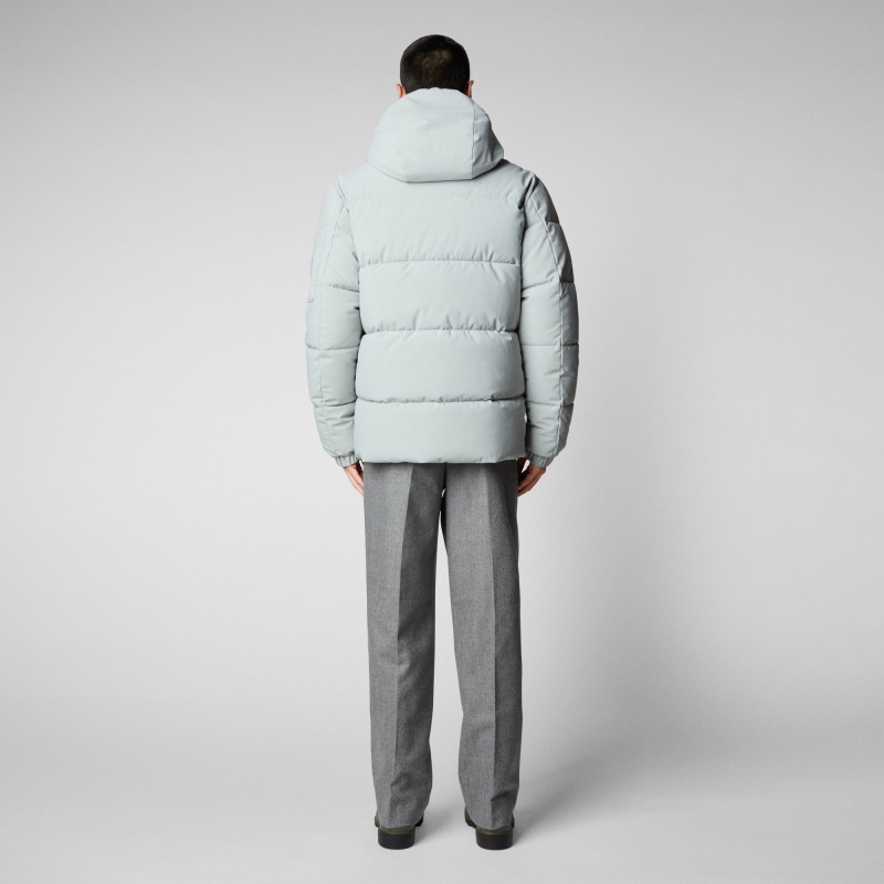 Save The Duck Alter Encapuchado Acolchado Parka Gris | RBSTZ0913