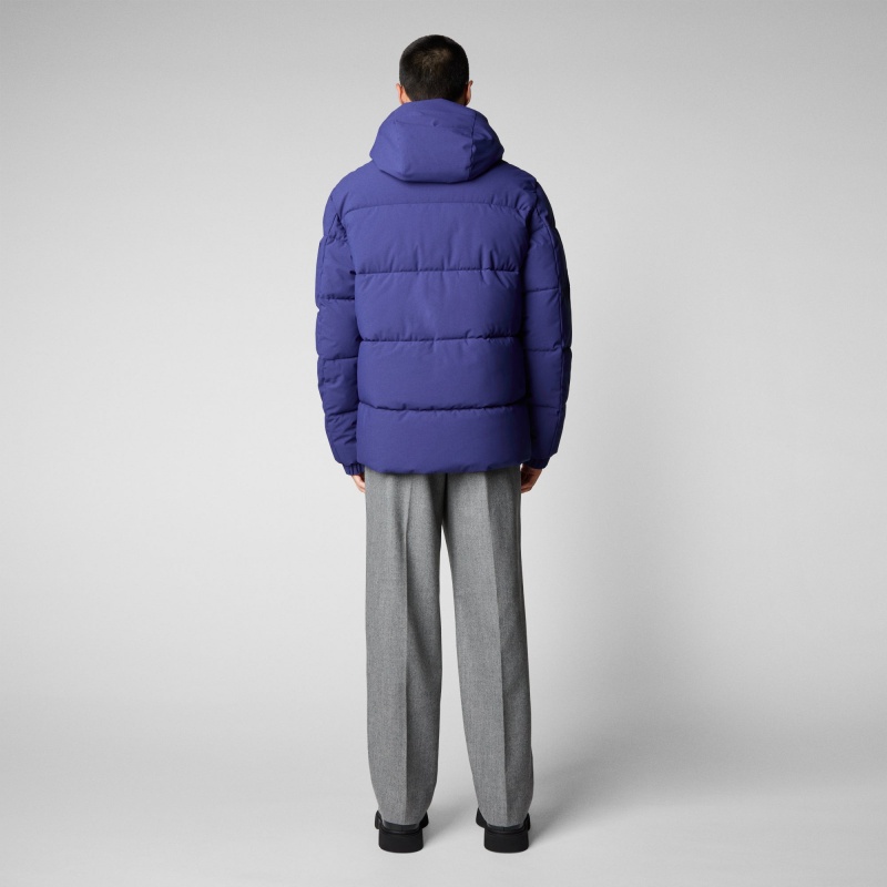 Save The Duck Alter Encapuchado Acolchado Parka Azules | OTSRN1249