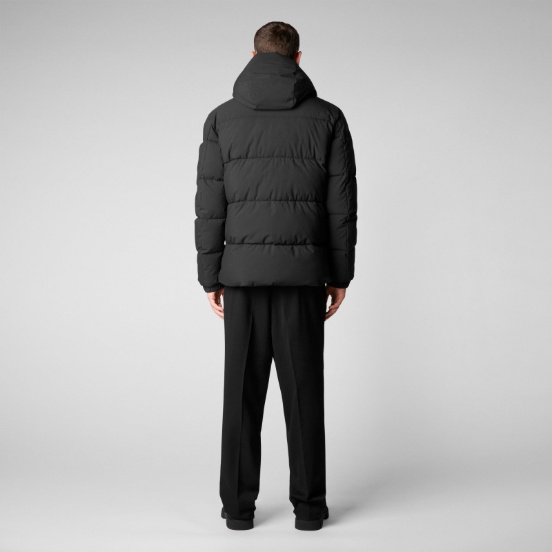 Save The Duck Alter Encapuchado Acolchado Parka Negras | XSKBT7586