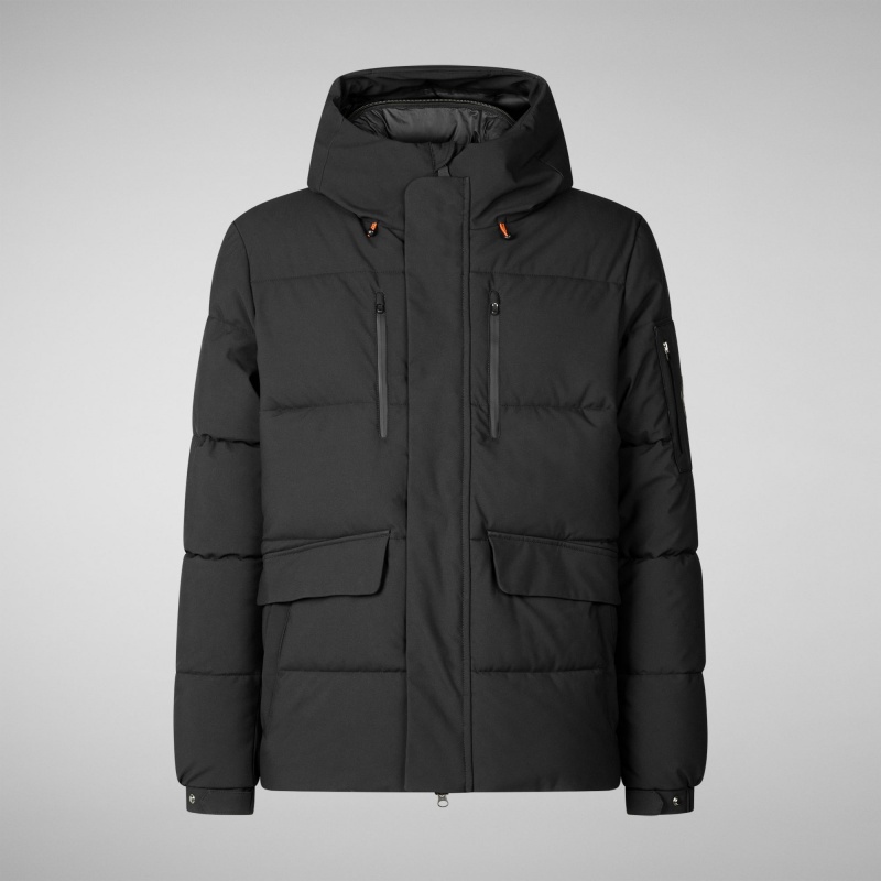 Save The Duck Alter Encapuchado Acolchado Parka Negras | XSKBT7586