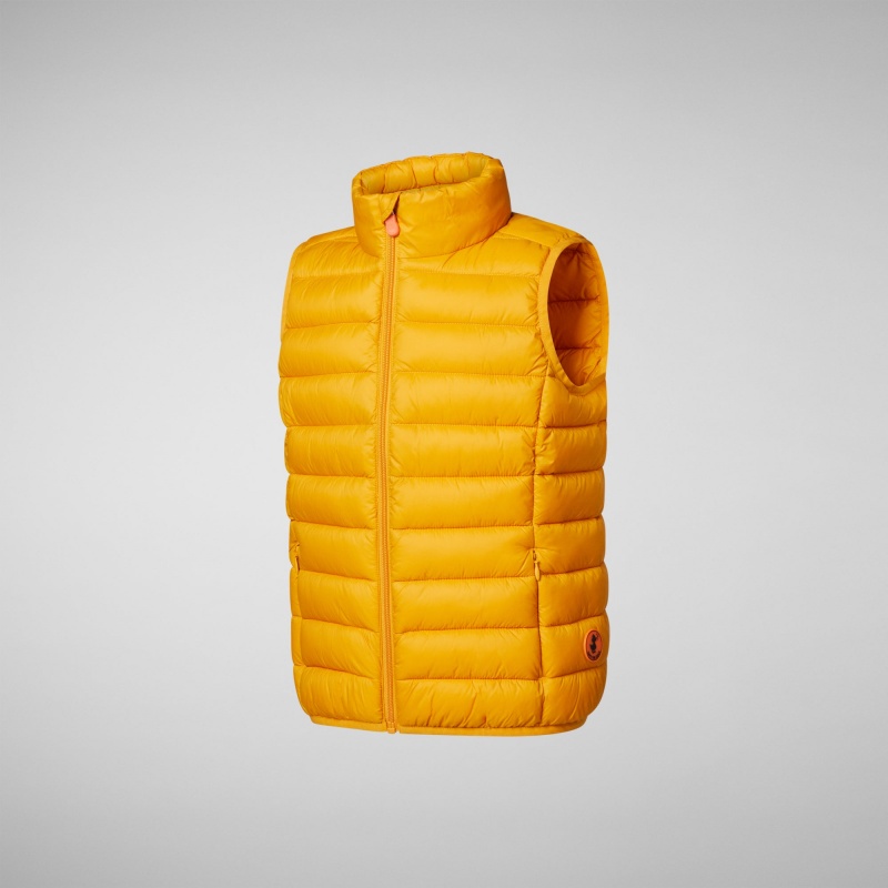 Save The Duck Andy Puffer Vest Amarillo | HZASE4803