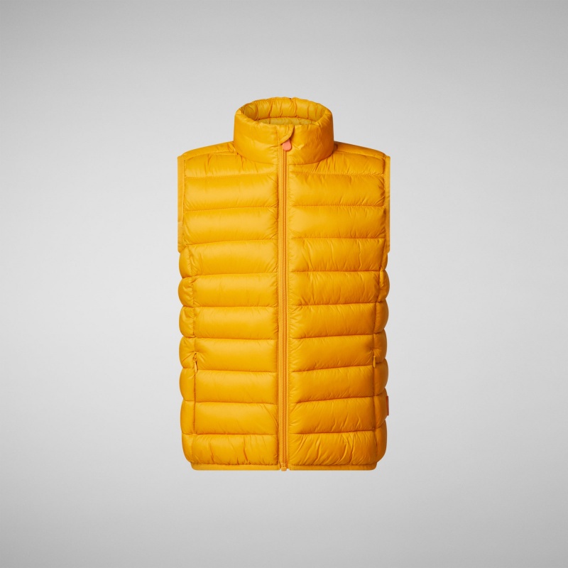 Save The Duck Andy Puffer Vest Amarillo | HZASE4803