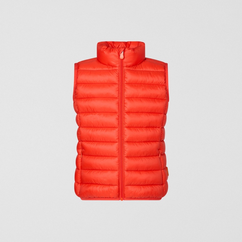 Save The Duck Andy Puffer Vest Rojas | ZBINO6231