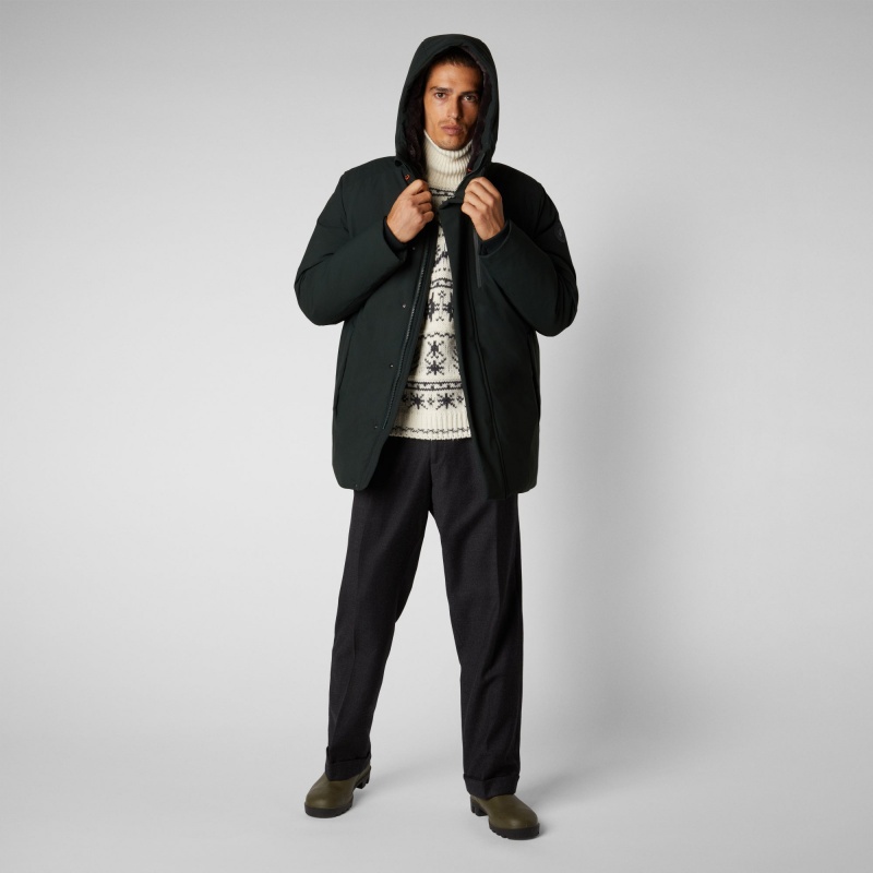 Save The Duck Antoine Encapuchado Parka Verde Negras | WPMBC2089