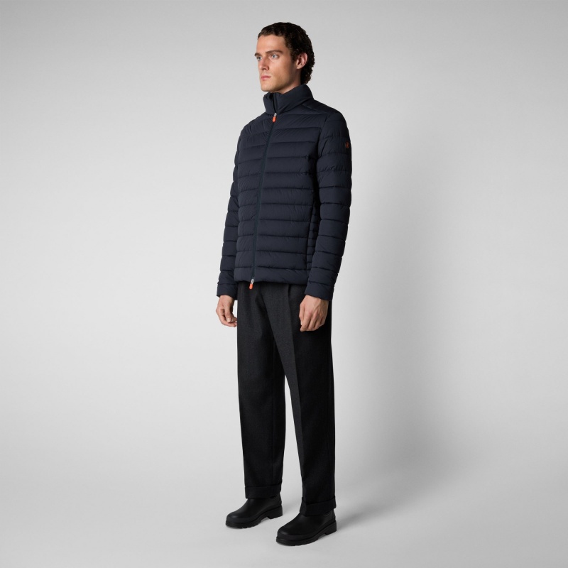 Save The Duck Ari Stretch Puffer Jacket Azules Negras | CHIZR4107
