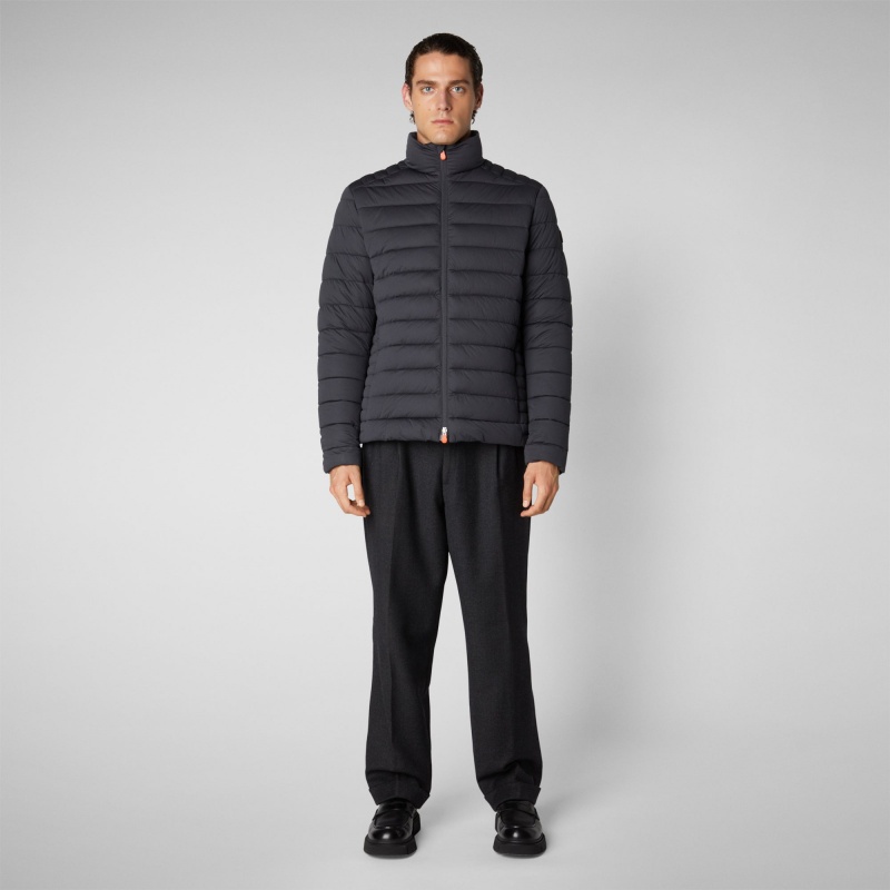 Save The Duck Ari Stretch Puffer Jacket Gris Negras | MNYGJ3452