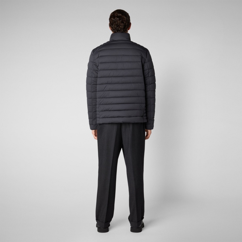 Save The Duck Ari Stretch Puffer Jacket Gris Negras | MNYGJ3452