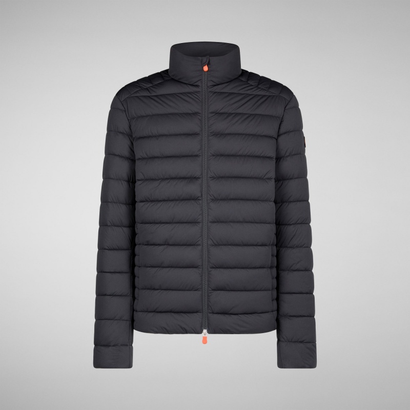 Save The Duck Ari Stretch Puffer Jacket Gris Negras | MNYGJ3452