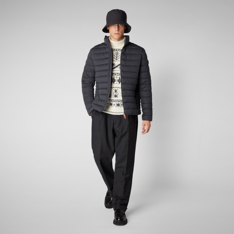 Save The Duck Ari Stretch Puffer Jacket Gris Negras | MNYGJ3452