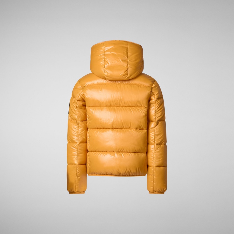 Save The Duck Artie Encapuchado Puffer Jacket Amarillo | XNUJM4093