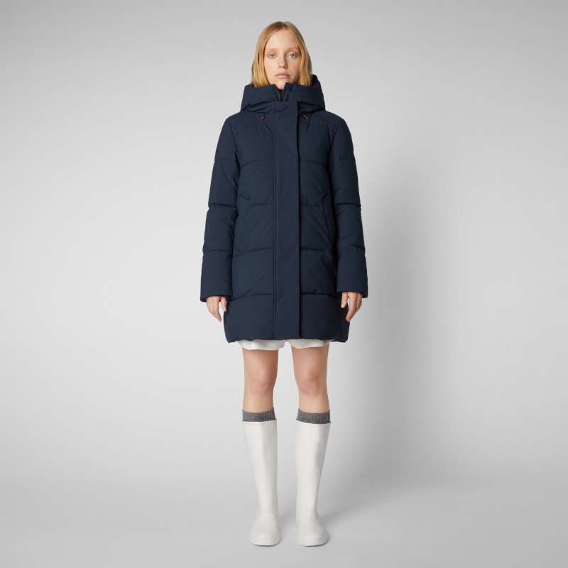 Save The Duck Bethany Encapuchado Parka Azules Negras | RSCYX6327