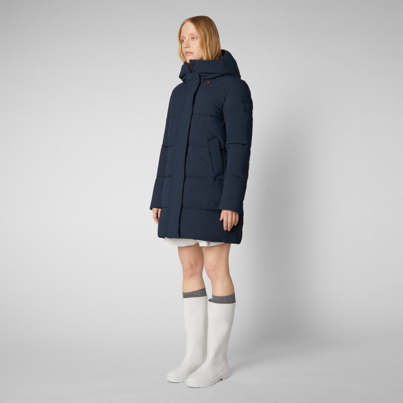 Save The Duck Bethany Encapuchado Parka Azules Negras | RSCYX6327