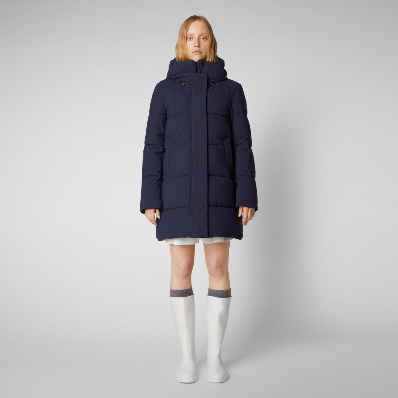 Save The Duck Bethany Encapuchado Parka Azul Marino Azules | SEOUP0528