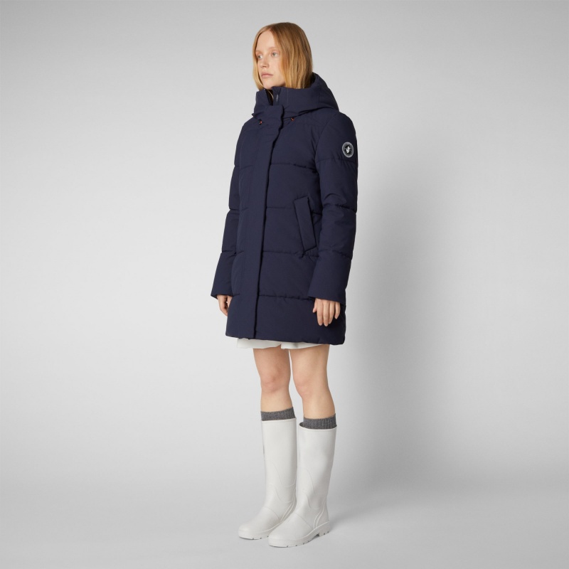 Save The Duck Bethany Encapuchado Parka Azul Marino Azules | SEOUP0528