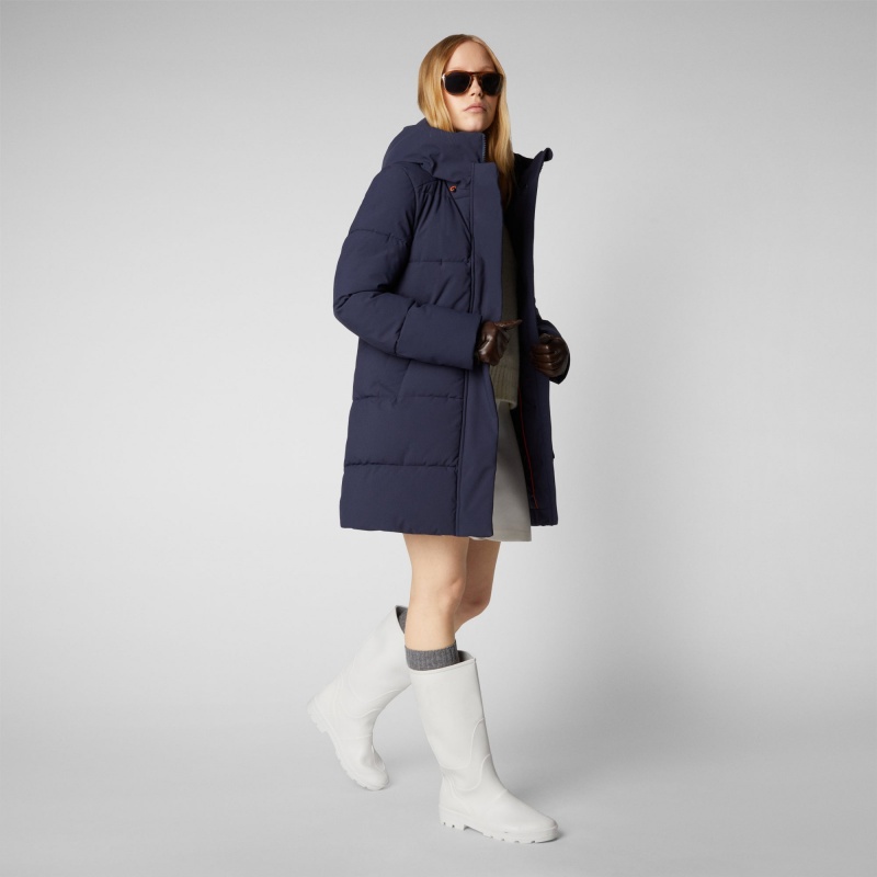 Save The Duck Bethany Encapuchado Parka Azul Marino Azules | SEOUP0528