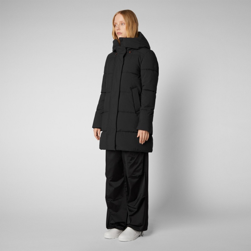 Save The Duck Bethany Encapuchado Parka Negras | BNRHQ3109